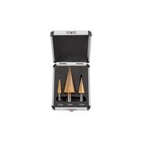   Quatros lépcsős lemezfúró készlet, 4-32 mm,  3 részes, QS14414