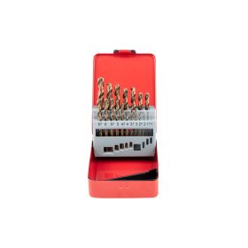   Quatros fémcsigafúró készlet HSS-CO 5%, 1-10 mm, 19 részes  , QS14793