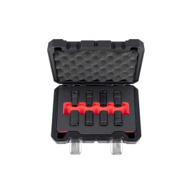   Quatros sérült csavar, kerékőr leszedő készlet, 1/2″, 8 részes, QS50477