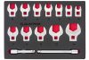 Villáskulcs fej készlet, 14 részes, 3/8", 10–24 mm