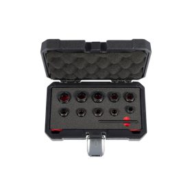   Quatros sérült csavar, kerékőr leszedő készlet, 3/8″,  9-19 mm, 10 részes, QS50928