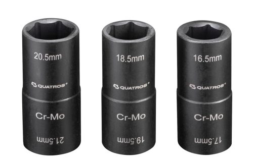 Kétoldalas gépi dugókulcs készlet 1/2'' - 3 részes