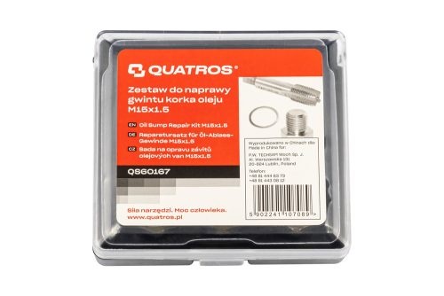 Quatros olajleeresztő csavar menetjavító készlet M15x1,5, QS60167