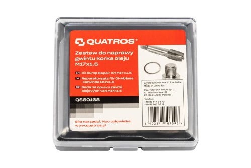 Quatros olajleeresztő csavar menetjavító készlet M17x1,5, QS60168