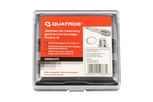 Quatros olajleeresztő csavar menetjavító készlet M13x1,5, QS60170